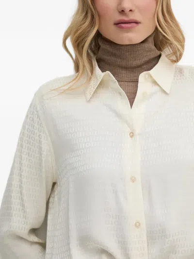 Ouí Buttoned Patterned Shirt In White