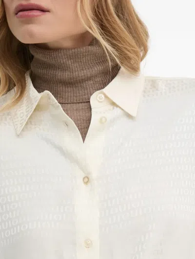 Ouí Buttoned Patterned Shirt In White