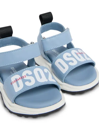 Dsquared2 Logo-strap Sandals In Blue