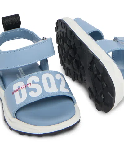 Dsquared2 Logo-strap Sandals In Blue