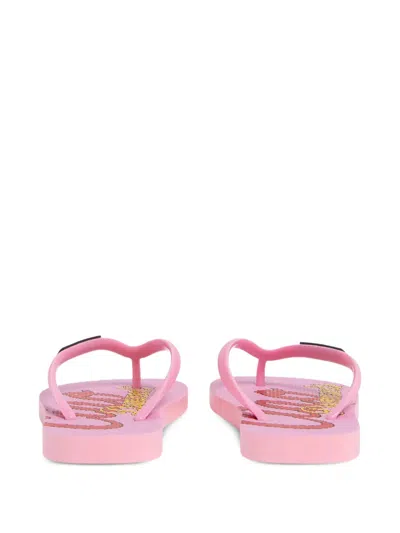 Dsquared2 Logo-detail Flip Flops In Pink