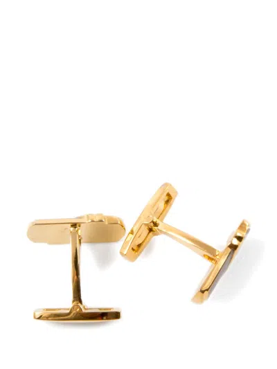Pre-owned Saint Laurent 1990s Rectangular-shape Cuff-links In Gold