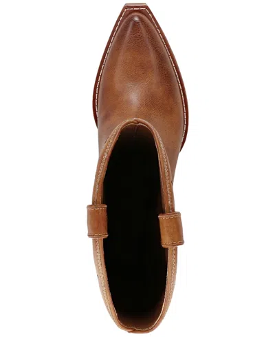 Frye And Co Womens Irlene Stacked Heel Cowboy Boots In Brown