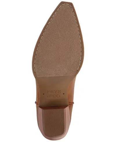 Frye And Co Womens Irlene Stacked Heel Cowboy Boots In Brown