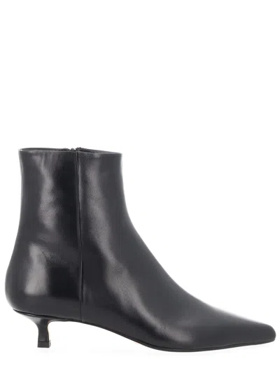 Aeyde Sofie Kitten Heel Pointed Toe Ankle Boots In Black