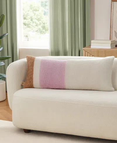 Ugg Simona Faux Mohair Bolster Pillow, 14" X 36" In Multi