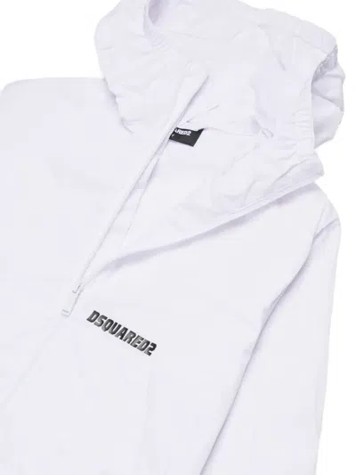 Dsquared2 Hooded Jacket In White