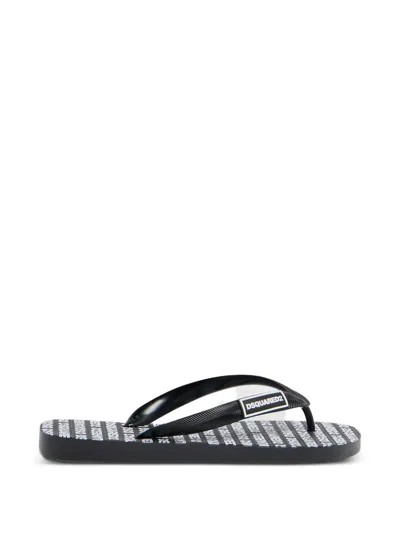 Dsquared2 Logo-detail Flip Flops In Multi