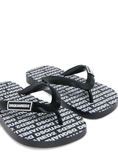 Dsquared2 Logo-detail Flip Flops In Multi