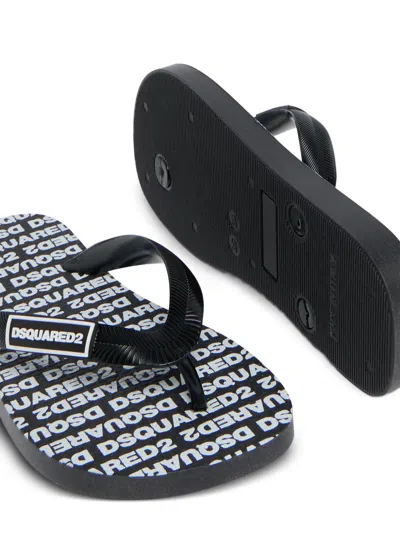 Dsquared2 Logo-detail Flip Flops In Multi