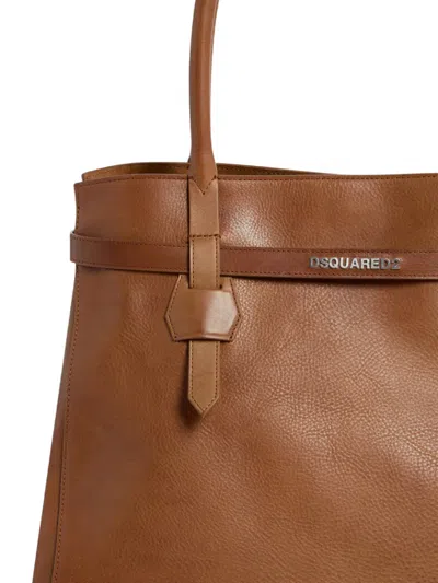 Dsquared2 Twin Tote Bag In Brown