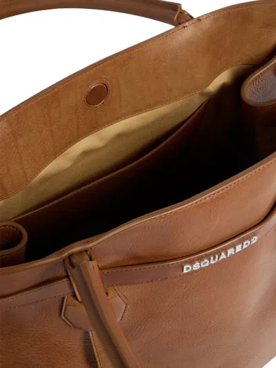 Dsquared2 Twin Tote Bag In Brown