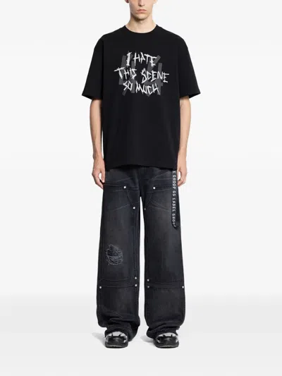 44 Label Group Jersey T-shirt In Black