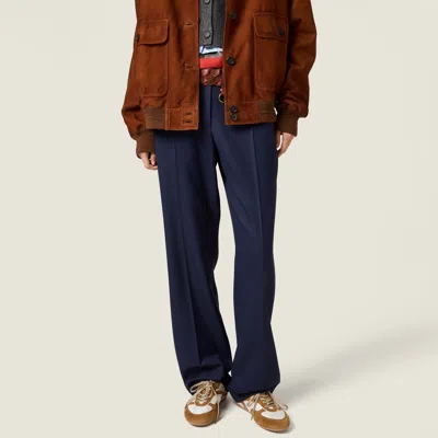 Miu Miu Gymnasium Sneakers In Technical Fabric And Suede In Brown