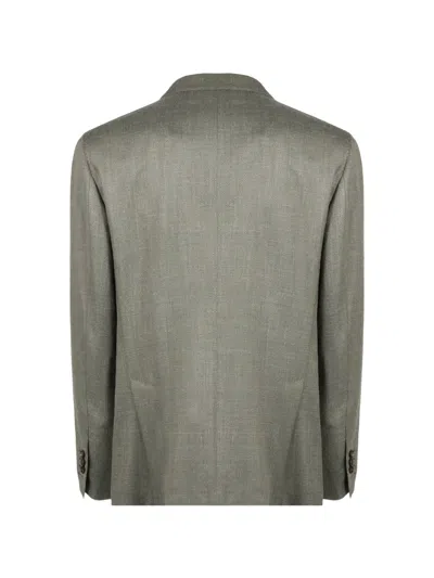 Slowear Double-breasted Notched Collar Jacket In Gray