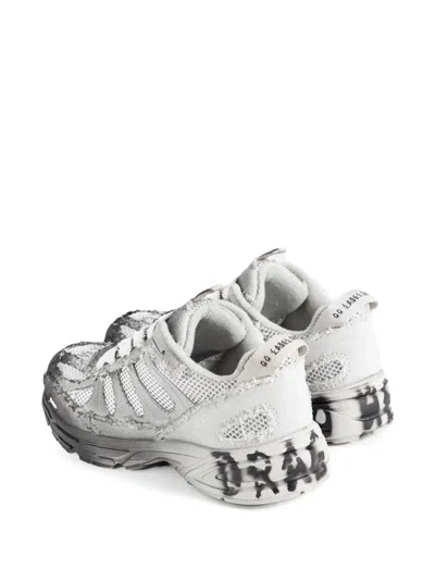 44 Label Group Dragger Distressed Sneakers In Gray