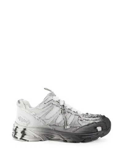 44 Label Group Dragger Distressed Sneakers In Gray