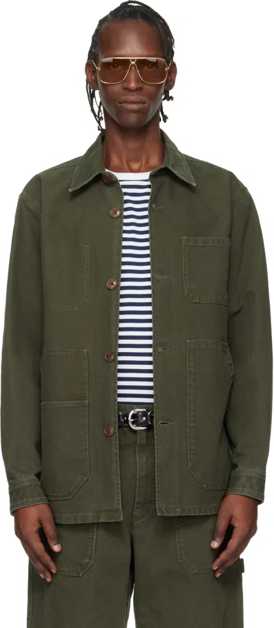 Isabel Marant Ardy Patch-pocket Jacket In Green
