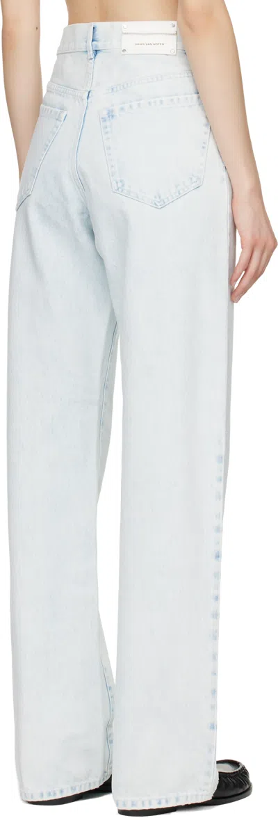 Dries Van Noten Blue Peyton Jeans In White
