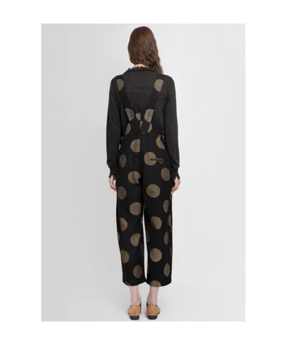 Uma Wang Black Patterned Jumpsuit In Black