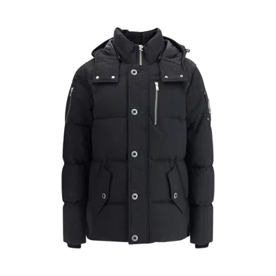 Moose Knuckles High-collar Padded Jacket With Detachable Hood And Adjustable Cuffs In Black