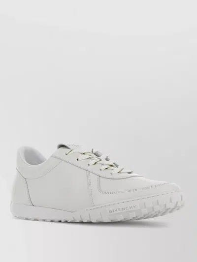 Givenchy Glide Leather Sneakers Low Top Rubber Sole In White