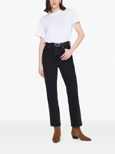 Anine Bing Belt-loop Jeans In Black