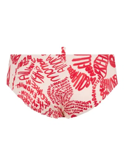 Dsquared2 Printed Swim Trunks In Multi