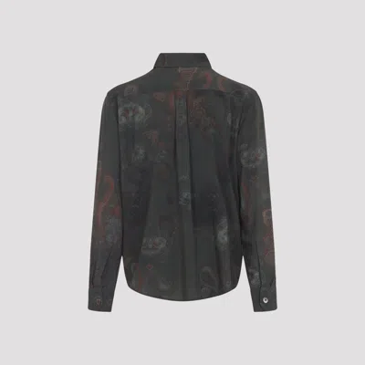 Our Legacy Casual Long Sleeve Shirt Paisley Pattern In Green