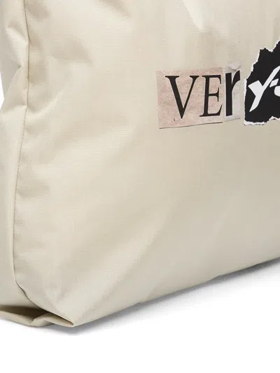 Y-3 Graphi-print Shoulder Bag In Neutral
