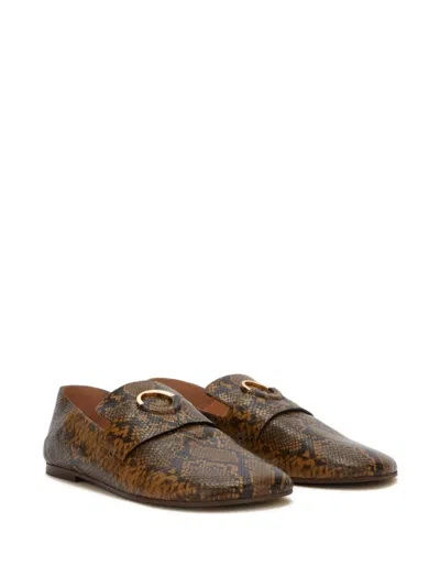 Odissi Kali Python-print Leather Loafers In Multi