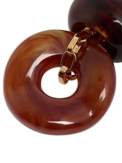 Dsquared2 Beaded Dangle Earrings In Brown