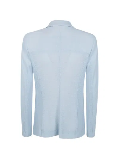 Seventy Single-button Textured Blazer In Blue