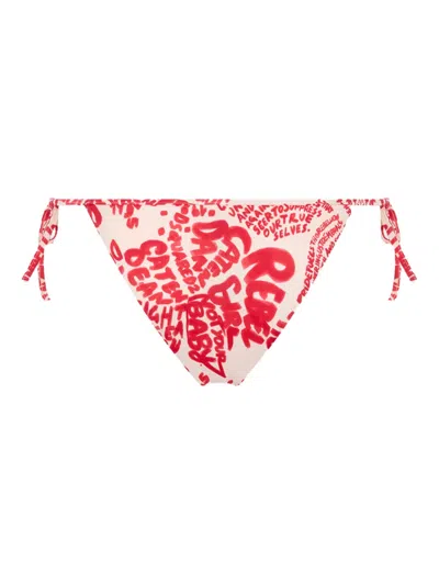 Dsquared2 Tie-strap Bikini Bottom In Pink
