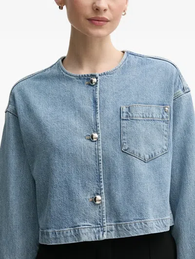 Ouí Pocket Buttoned Jacket In Blue