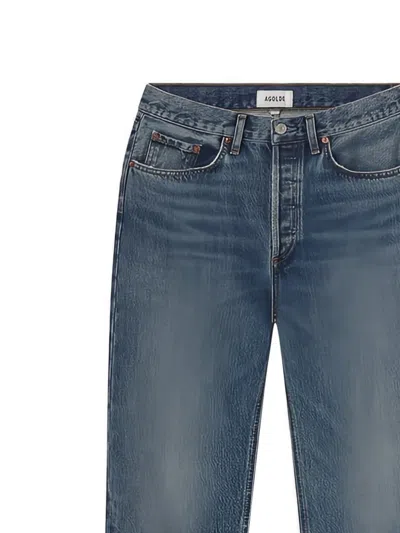 Agolde Fran Straight Leg Jeans In Dwell In Blue