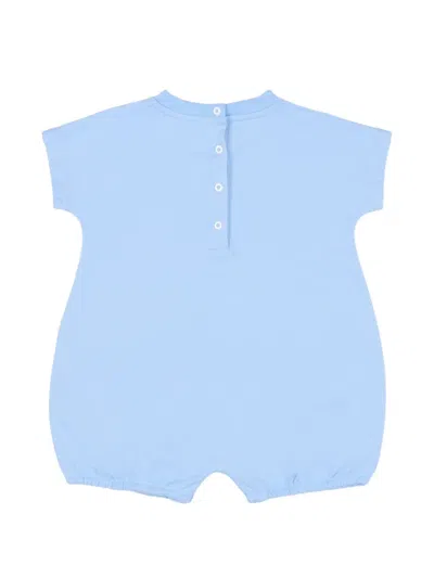 Balmain Logo-detail Romper Set In Blue