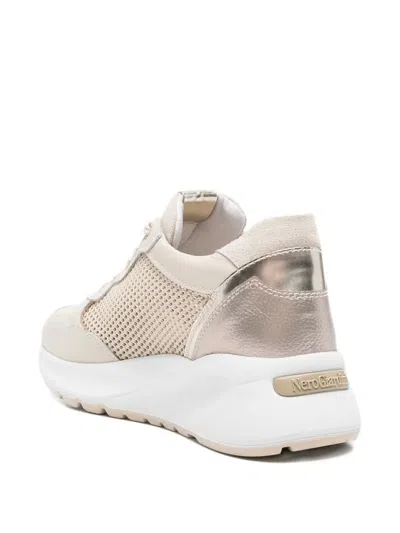 Nero Giardini Pierced Leather Sneakers In Multi