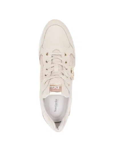Nero Giardini Pierced Leather Sneakers In Multi