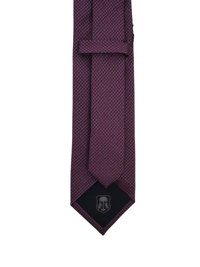 Corneliani Dotted Tie In Purple