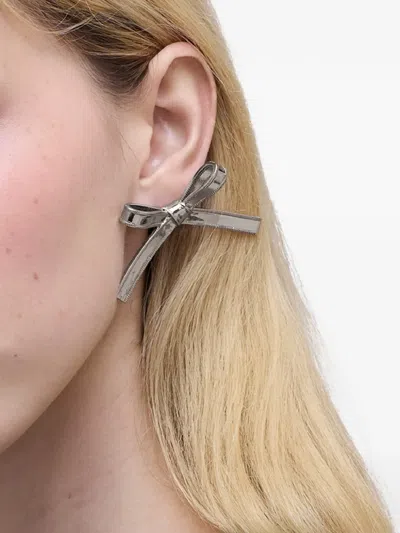 Marc Jacobs Bow-shape Earrings In Silver