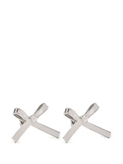Marc Jacobs Bow-shape Earrings In Silver