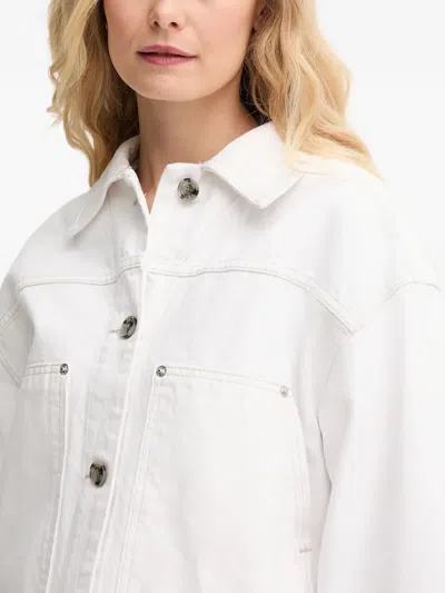 Mos Mosh Button-down Oversized Jacket In White