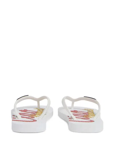 Dsquared2 Logo-detail Flip Flops In White