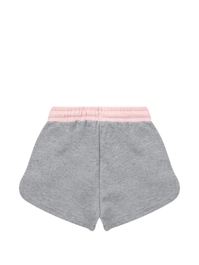 Msgm Drawstring-waist Shorts In Gray