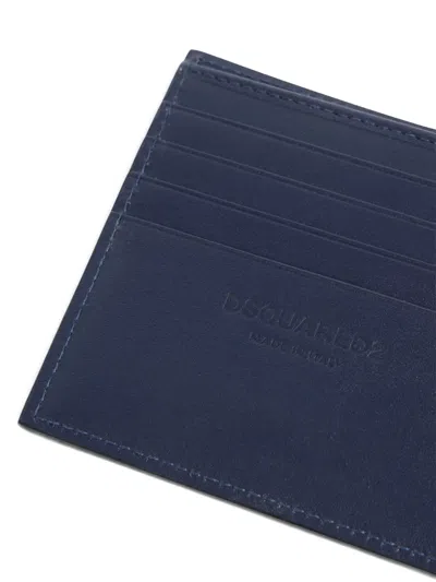 Dsquared2 Logo-print Wallet In Blue