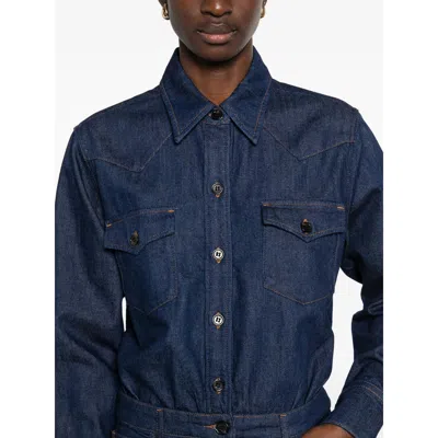 Apc A.p.c. Mini Denim Dress In Blue
