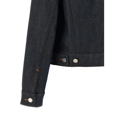 A.p.c. A. P.c. Dion Contrast-stitching Jacket In Blue
