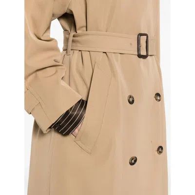 A.p.c. A. P.c. Belted Double-breasted Trench Coat In Neutral