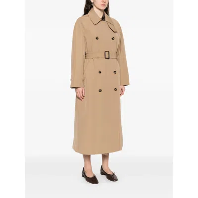 A.p.c. A. P.c. Belted Double-breasted Trench Coat In Neutral